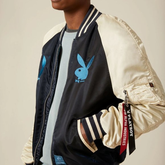 Alpha Industries x Urban Outfitters PLAYBOY MULTI STACK BOMBER JACKET - Picture 8 of 8